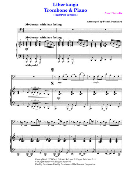 "Libertango" for Trombone and Piano-Video image number null