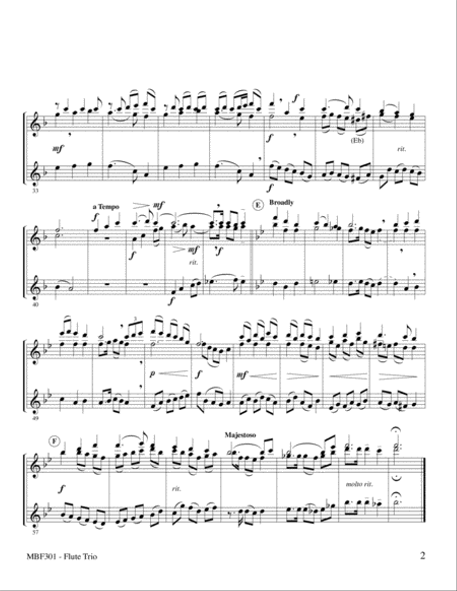 Come Thou Almighty King Flute Trio scores gallery preview page 2
