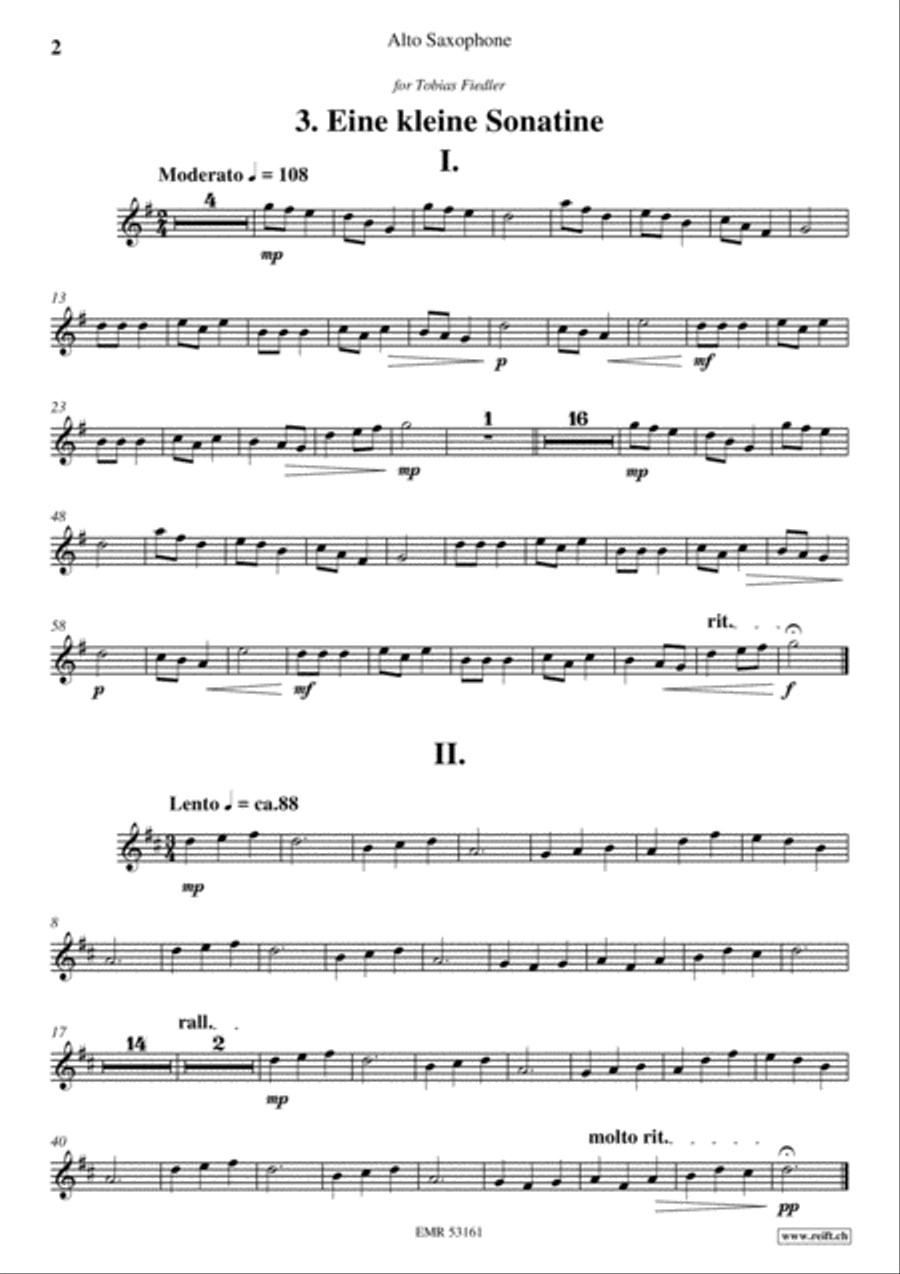 4 Pieces Alto Saxophone scores gallery preview page 3