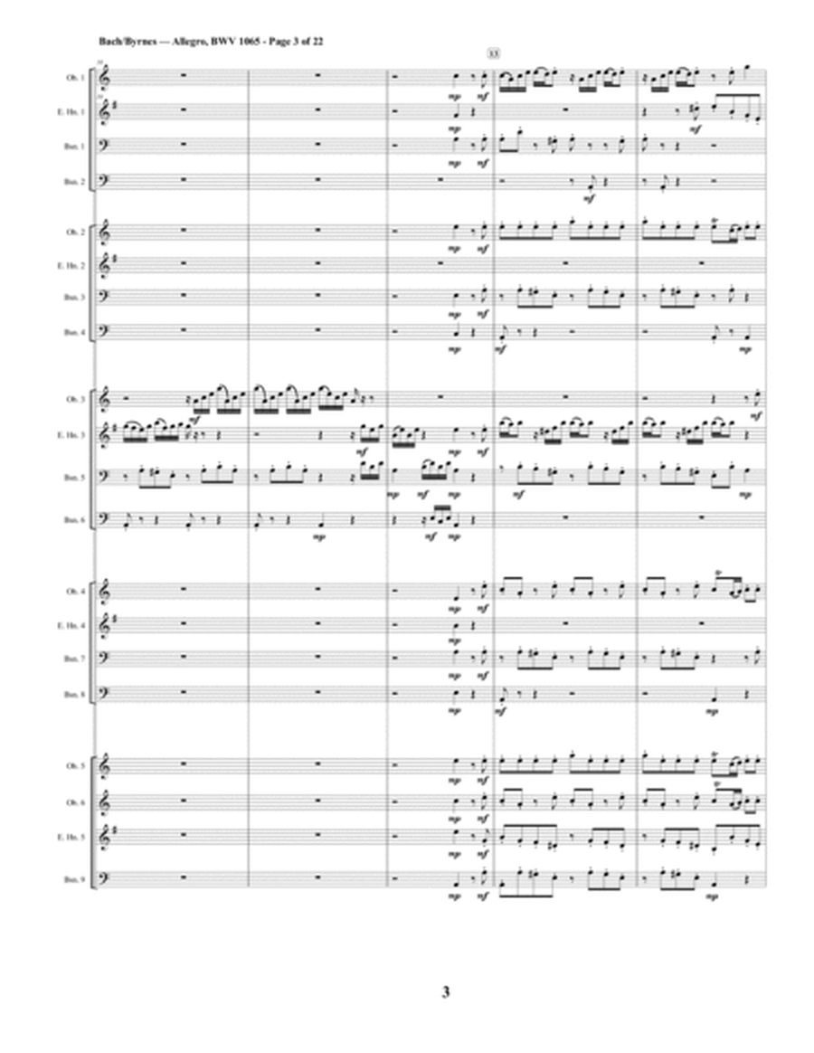 Concerto in A Minor, BWV 1065, Allegro (Double Reed Choir) image number null