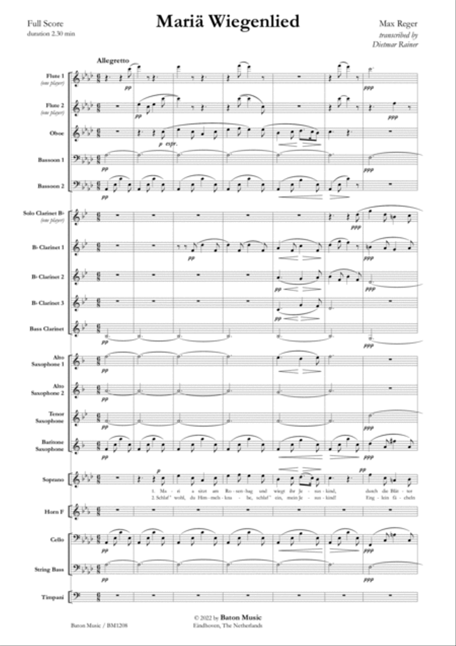Mariä Wiegenlied Soprano Voice scores gallery preview page 2