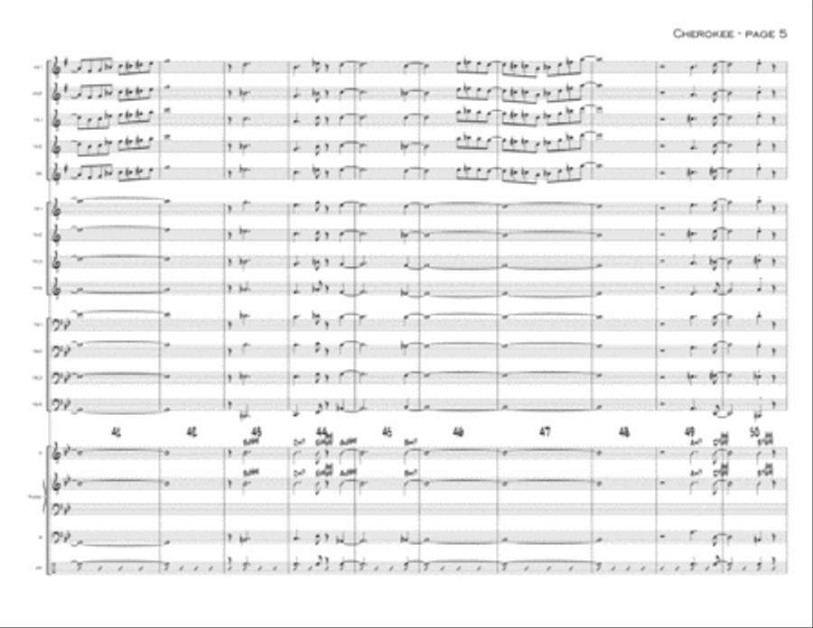 Cherokee (szczesniak Polish Children's Version) Jazz Ensemble scores gallery preview page 5