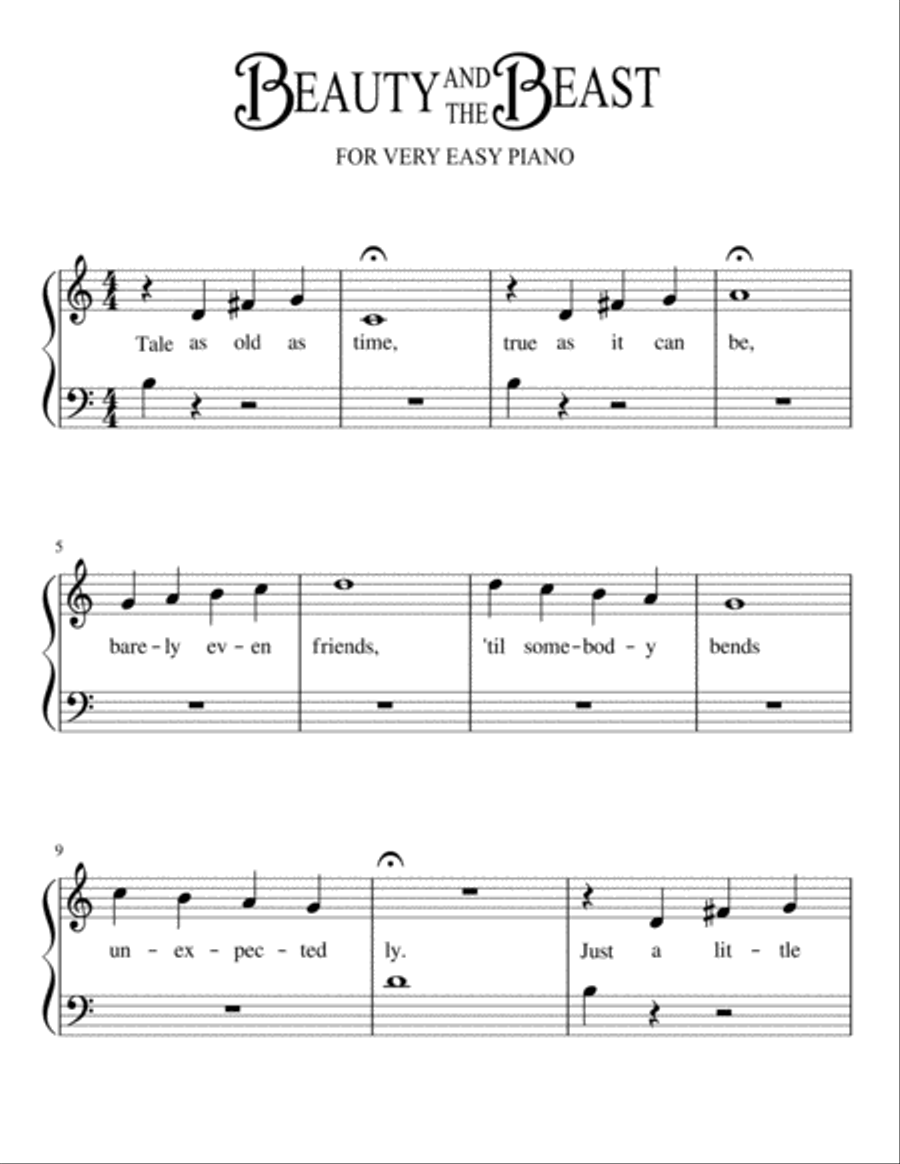 Beauty And The Beast Beauty And The Beast Voice scores gallery preview page 1