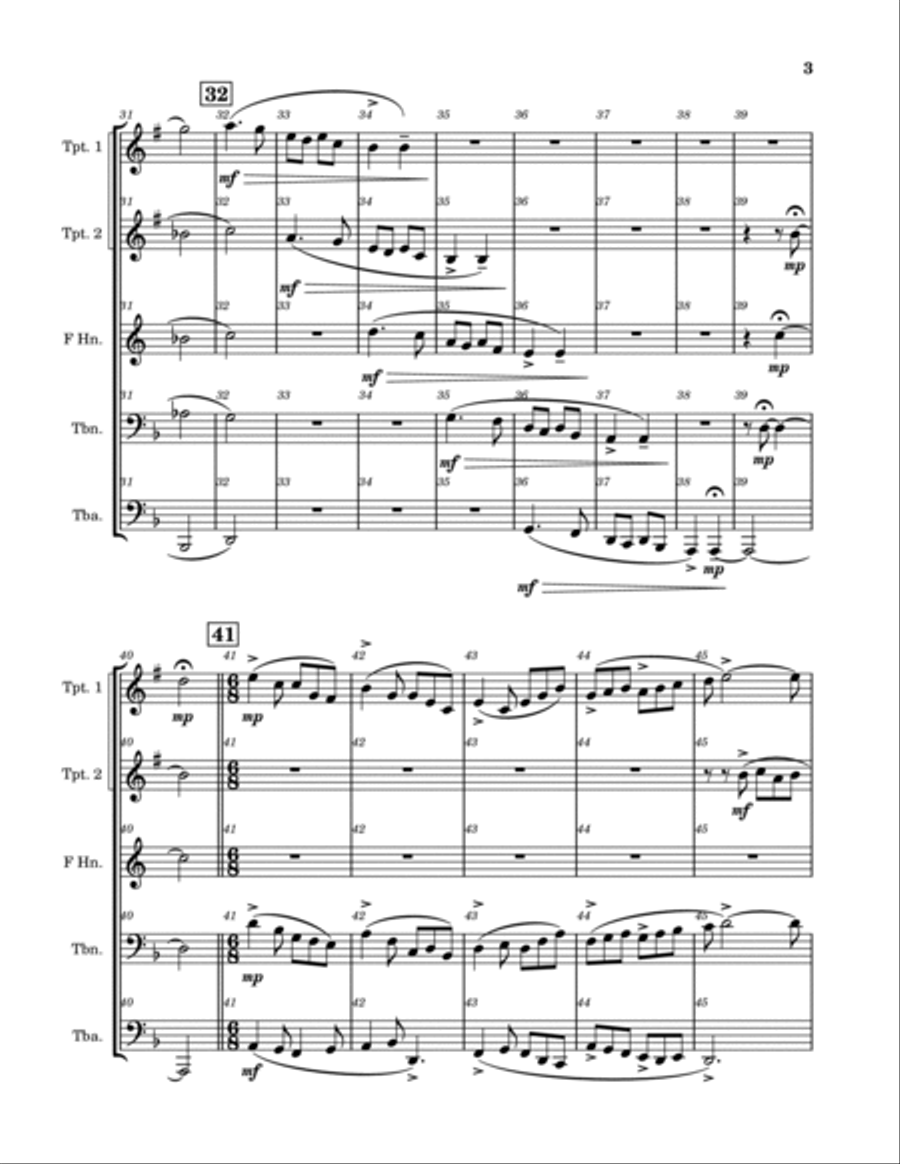 Dance of the Dead Dance of the Dead Brass Quintet scores gallery preview page 3