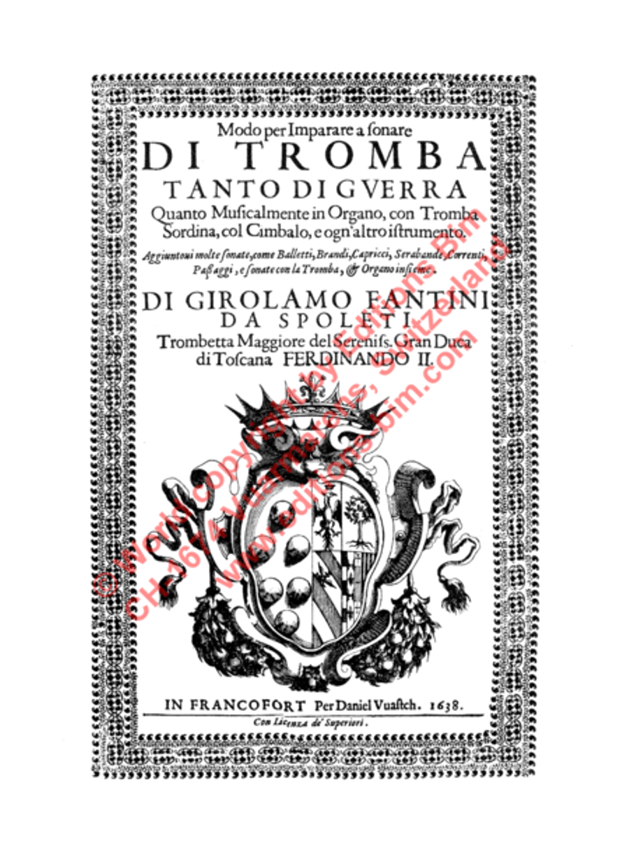 Modo per imparare a sonare (1638) Trumpet Solo scores gallery preview page 5
