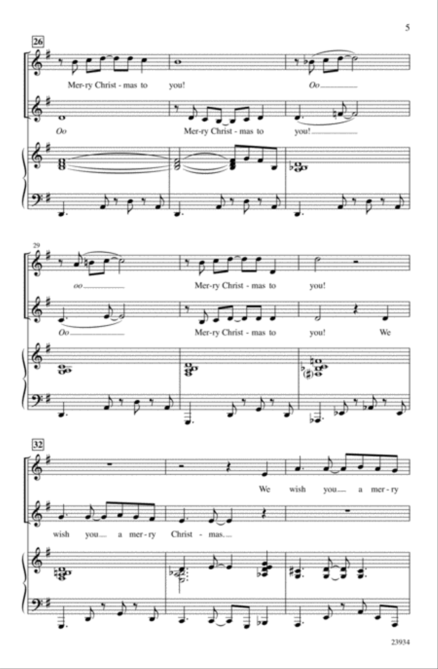 We Wish You a Merry Christmas 2-Part scores gallery preview page 4