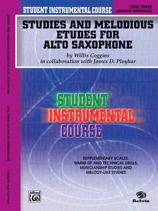 Book cover for Student Instrumental Course Studies and Melodious Etudes for Alto Saxophone