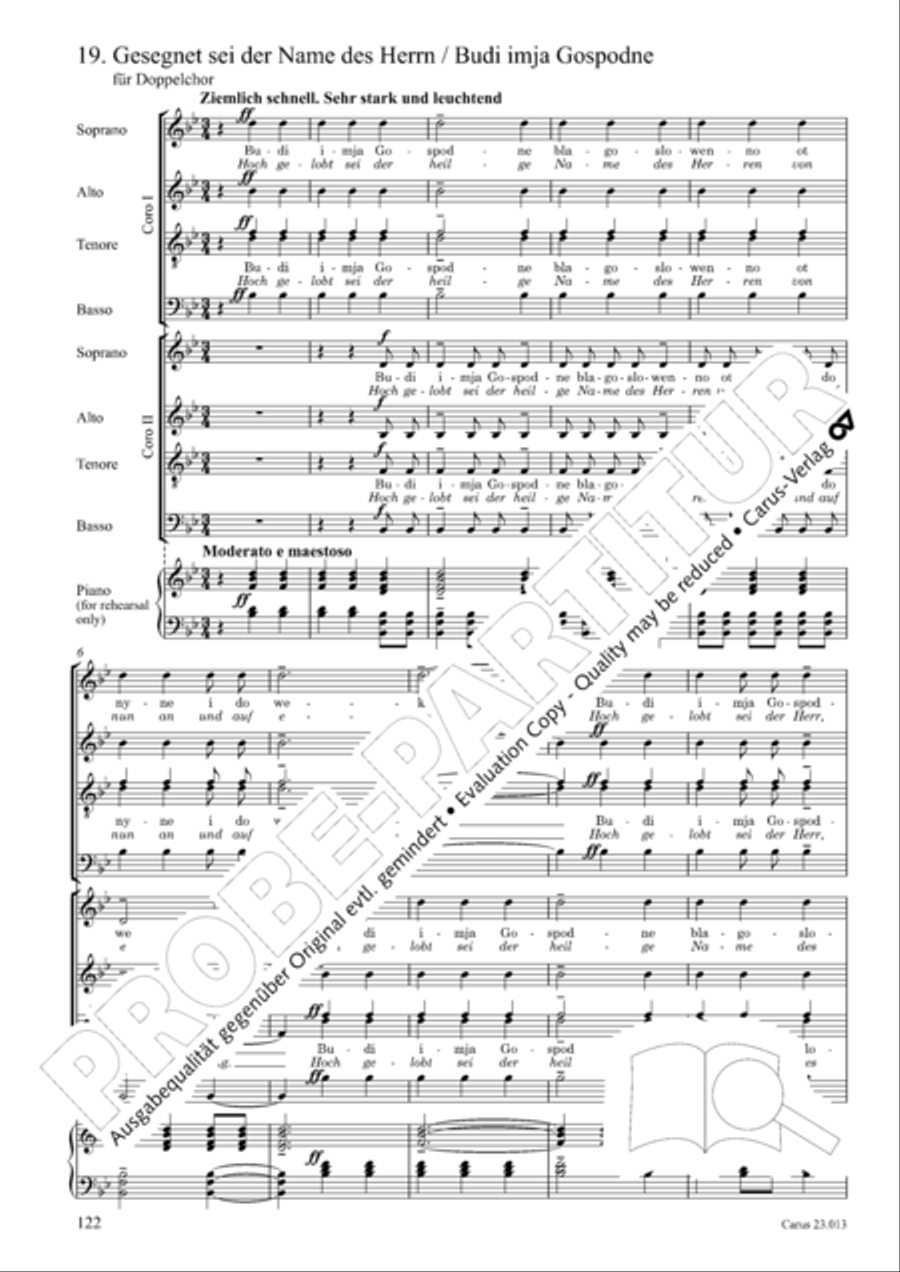 Liturgy of St. John Chrysostom op. 31 for mixed choir a cappella (Chrysostomos-Liturgie op. 31 fur Chor a cappella mit singbarem deutschem Text) A Cappella scores gallery preview page 144