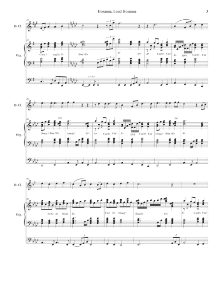 Hosanna, Loud Hosanna (Bb-Clarinet solo - Organ accompaniment) image number null