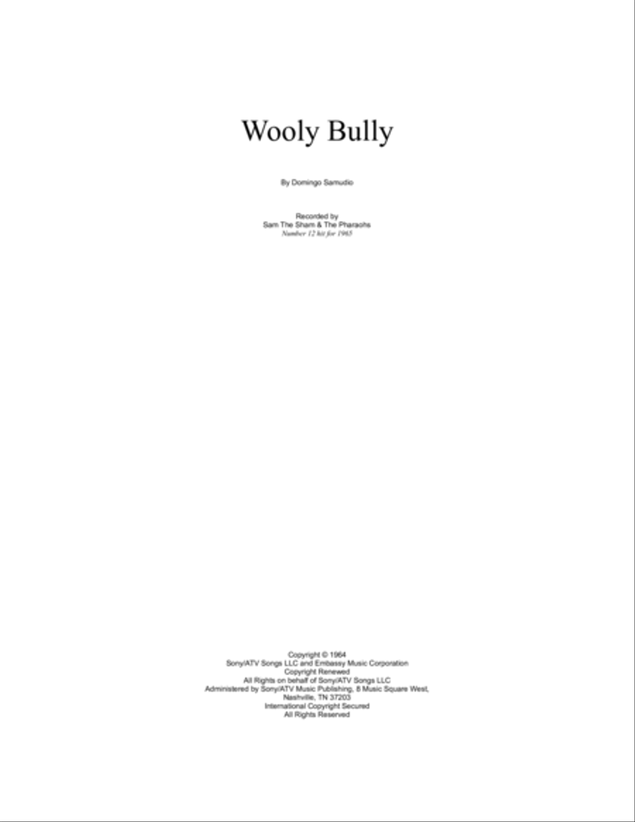 Wooly Bully Jazz Ensemble scores gallery preview page 2