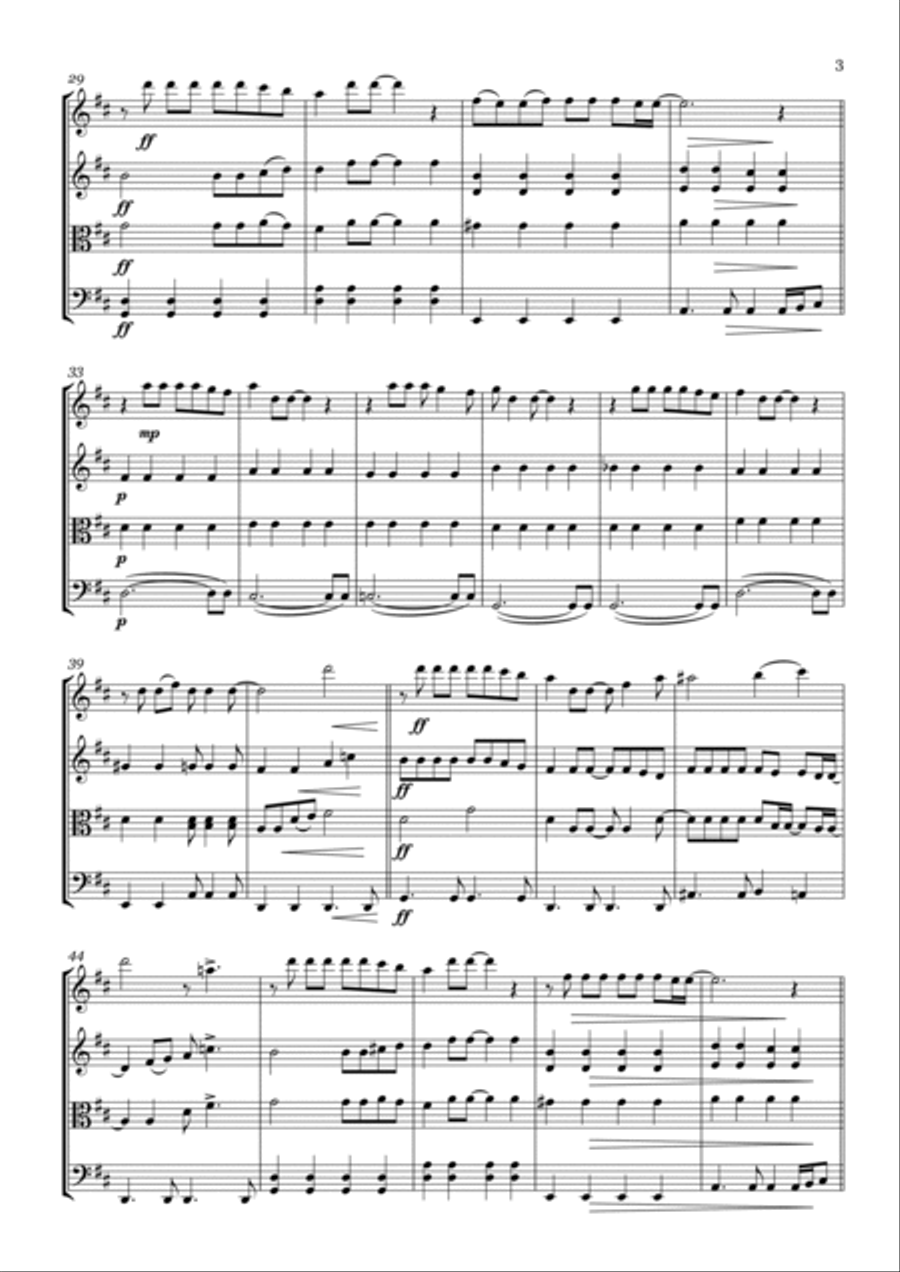 Make You Feel My Love String Quartet scores gallery preview page 3