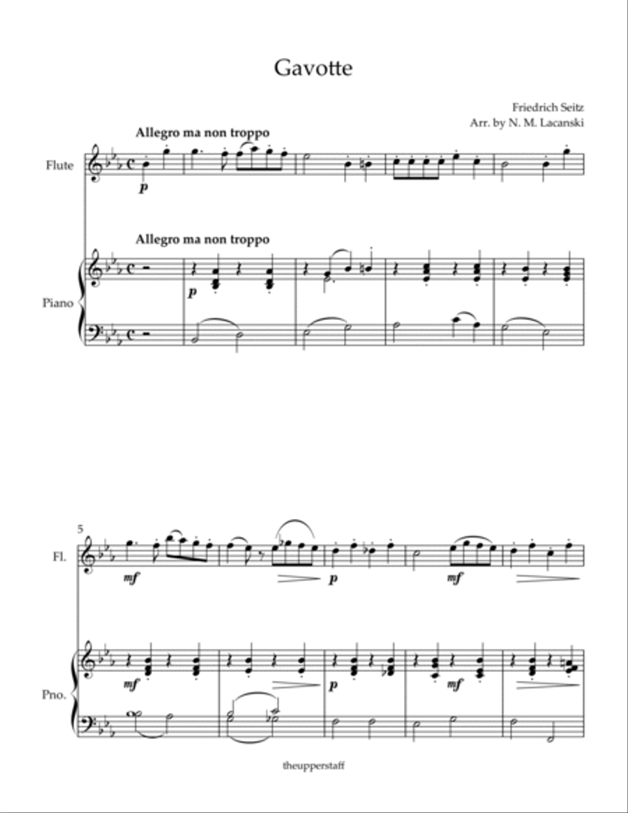 Gavotte Gavotte Flute Solo scores gallery preview page 2