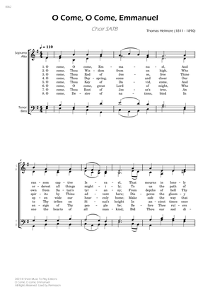 O Come, O Come, Emmanuel - Choir SATB