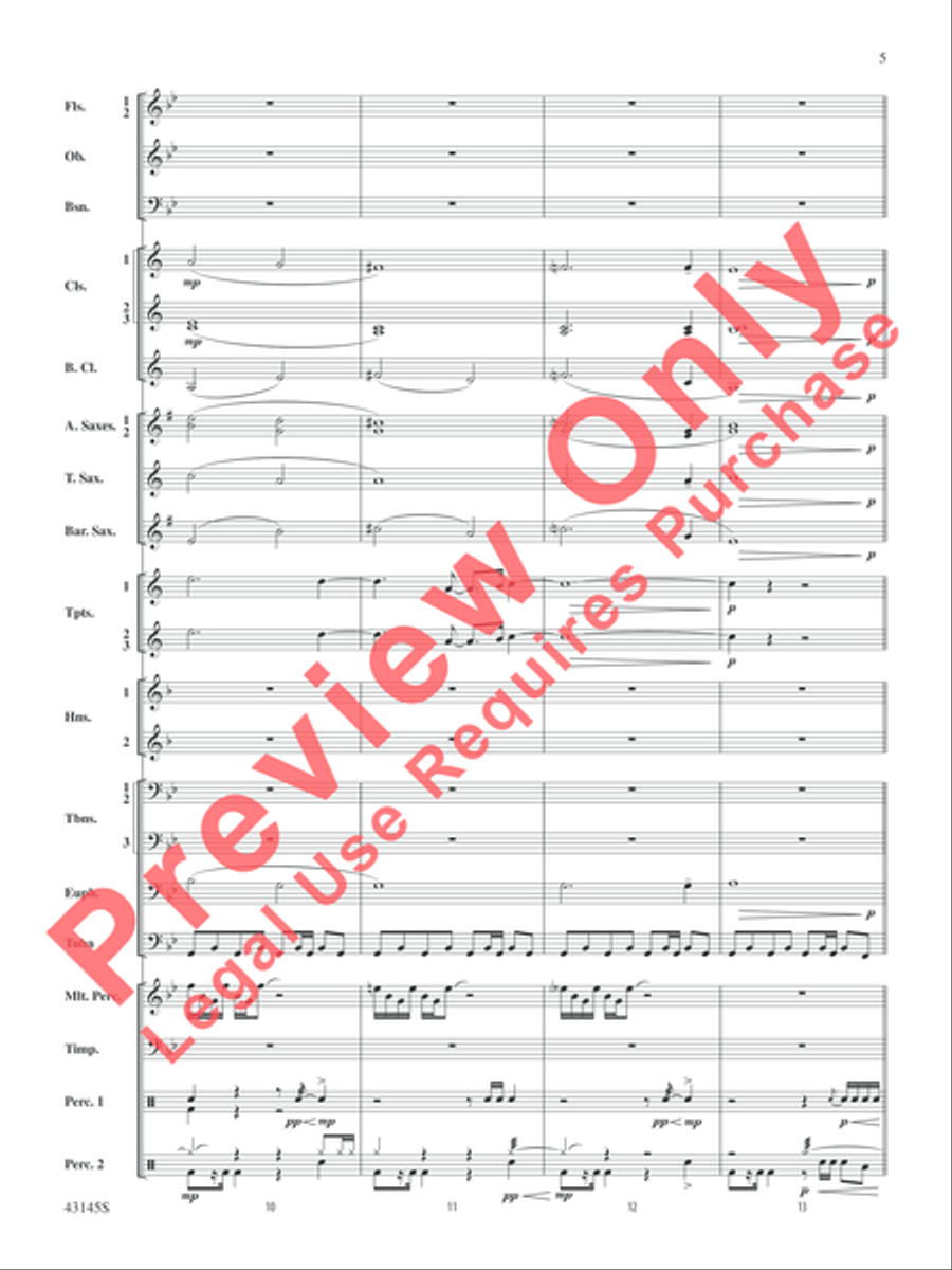 House of Cards (Theme) Concert Band scores gallery preview page 6