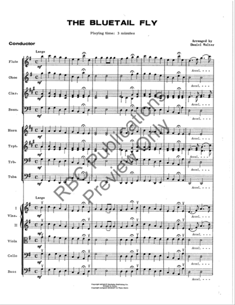 Blue Tail Fly Full Orchestra scores gallery preview page 4