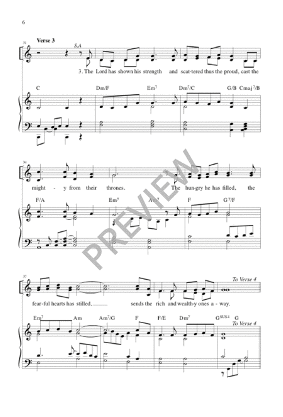The Magnificat: Glorify the Lord 4-Part scores gallery preview page 6