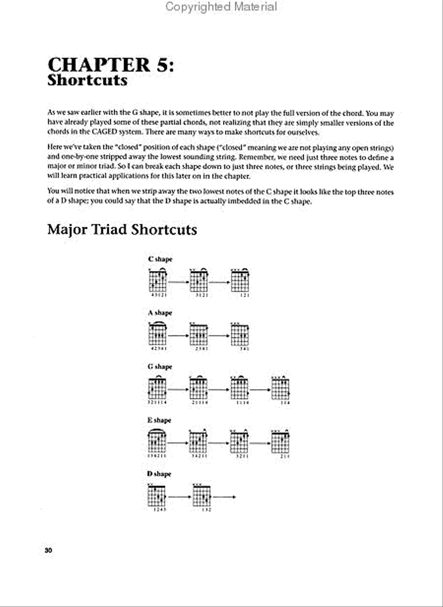 The CAGED System for Guitar Guitar Tablature scores gallery preview page 3