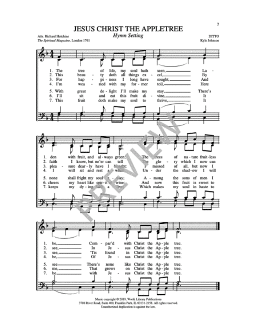 Jesus Christ, the Apple Tree 4-Part scores gallery preview page 9