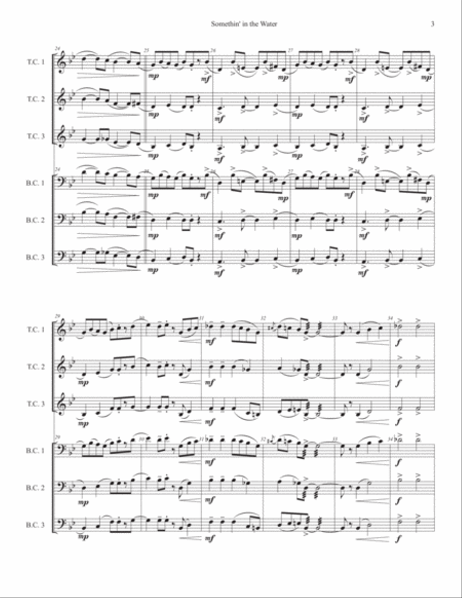 There's Somethin' in the Water Large Ensemble scores gallery preview page 3