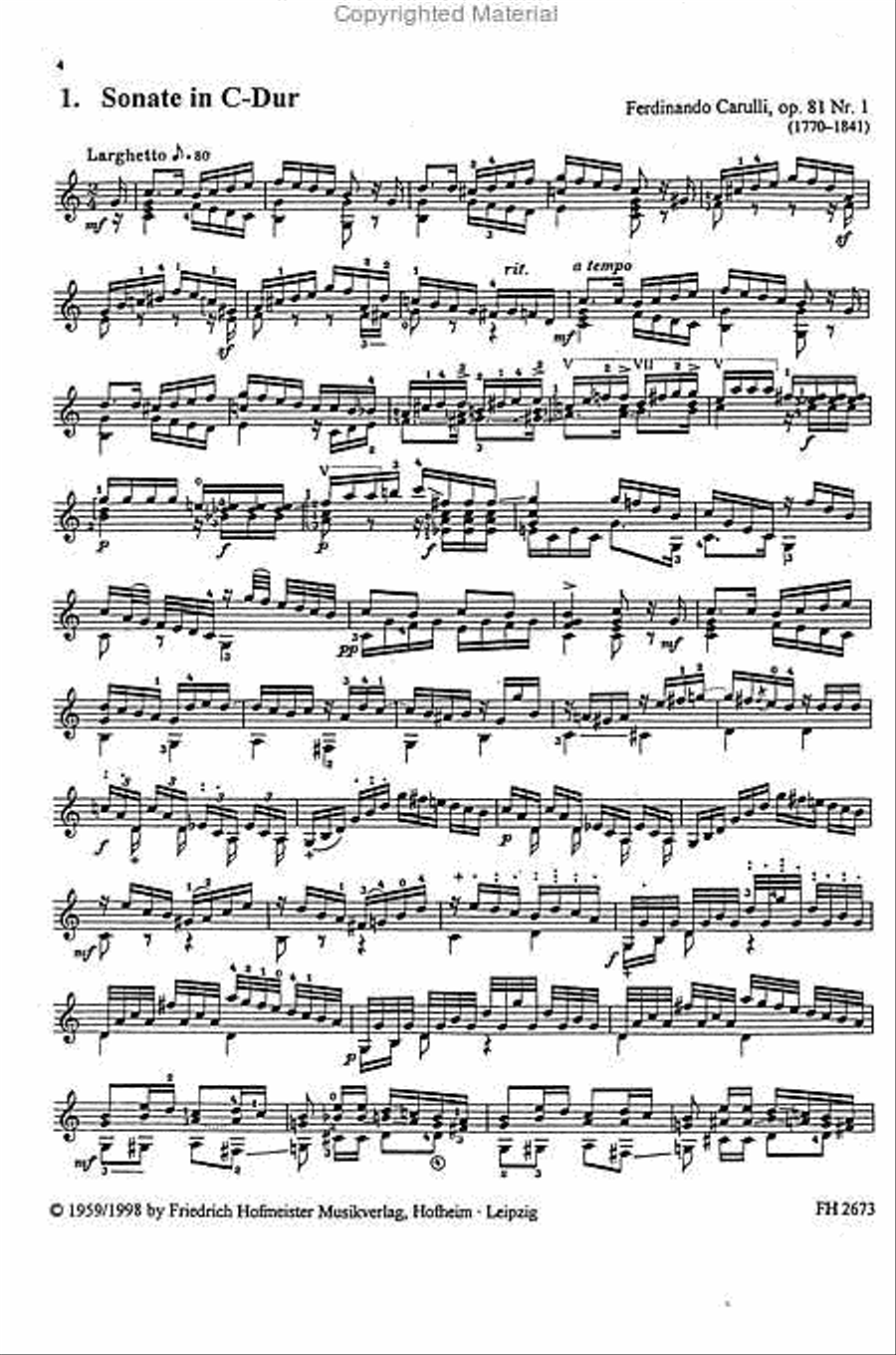 Italienische Meister der Gitarre um 1800 Guitar scores gallery preview page 2