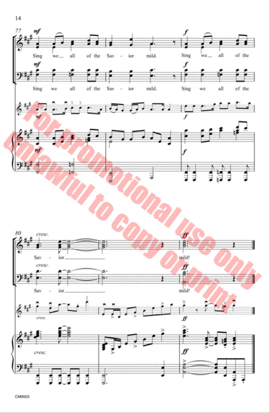 A Celtic French Carol 4-Part scores gallery preview page 15