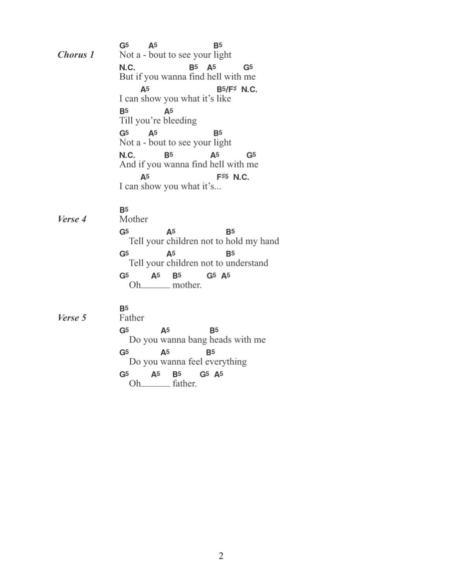 Mother Acoustic Guitar scores gallery preview page 2