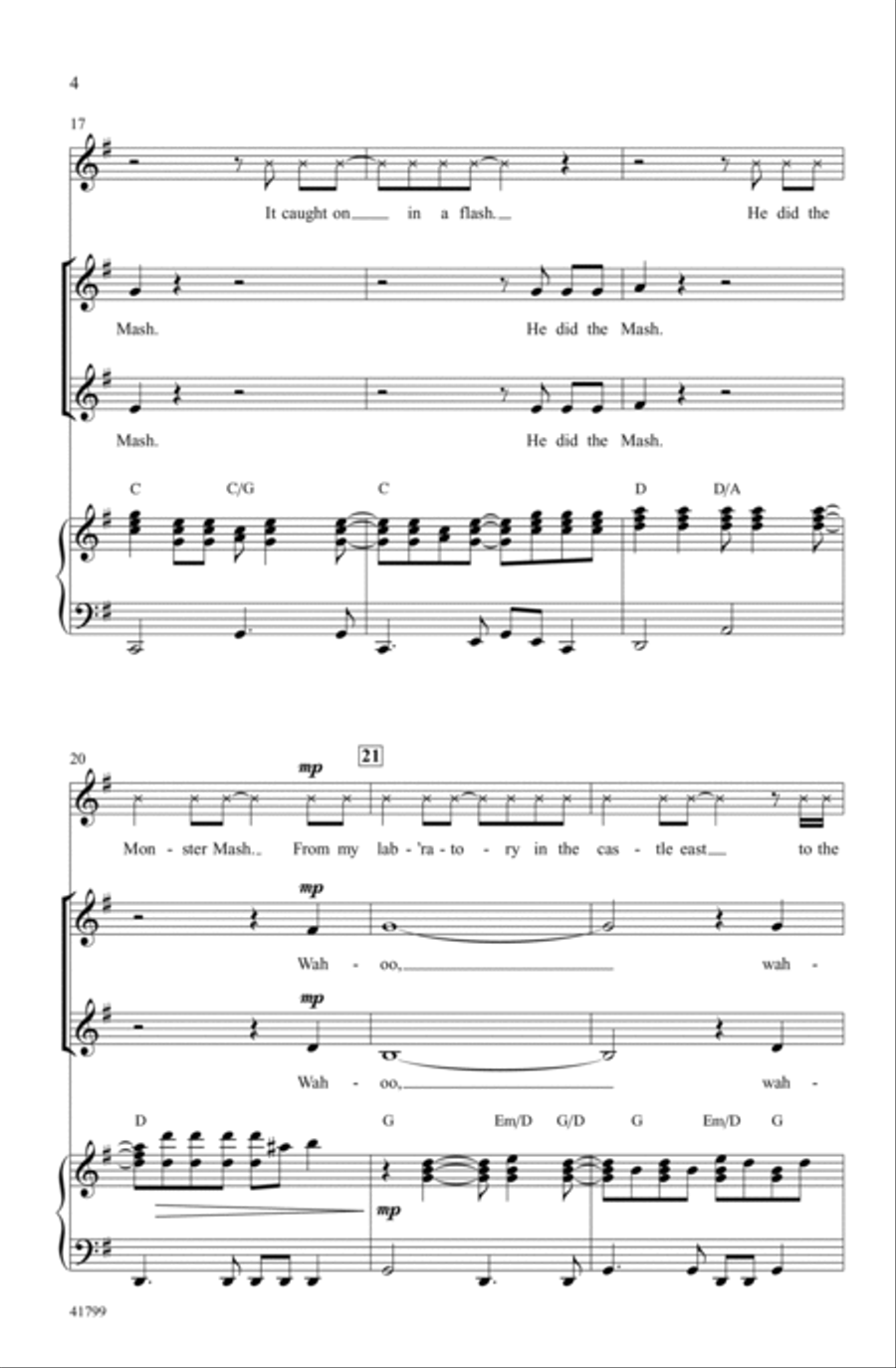 Monster Mash Choir scores gallery preview page 3
