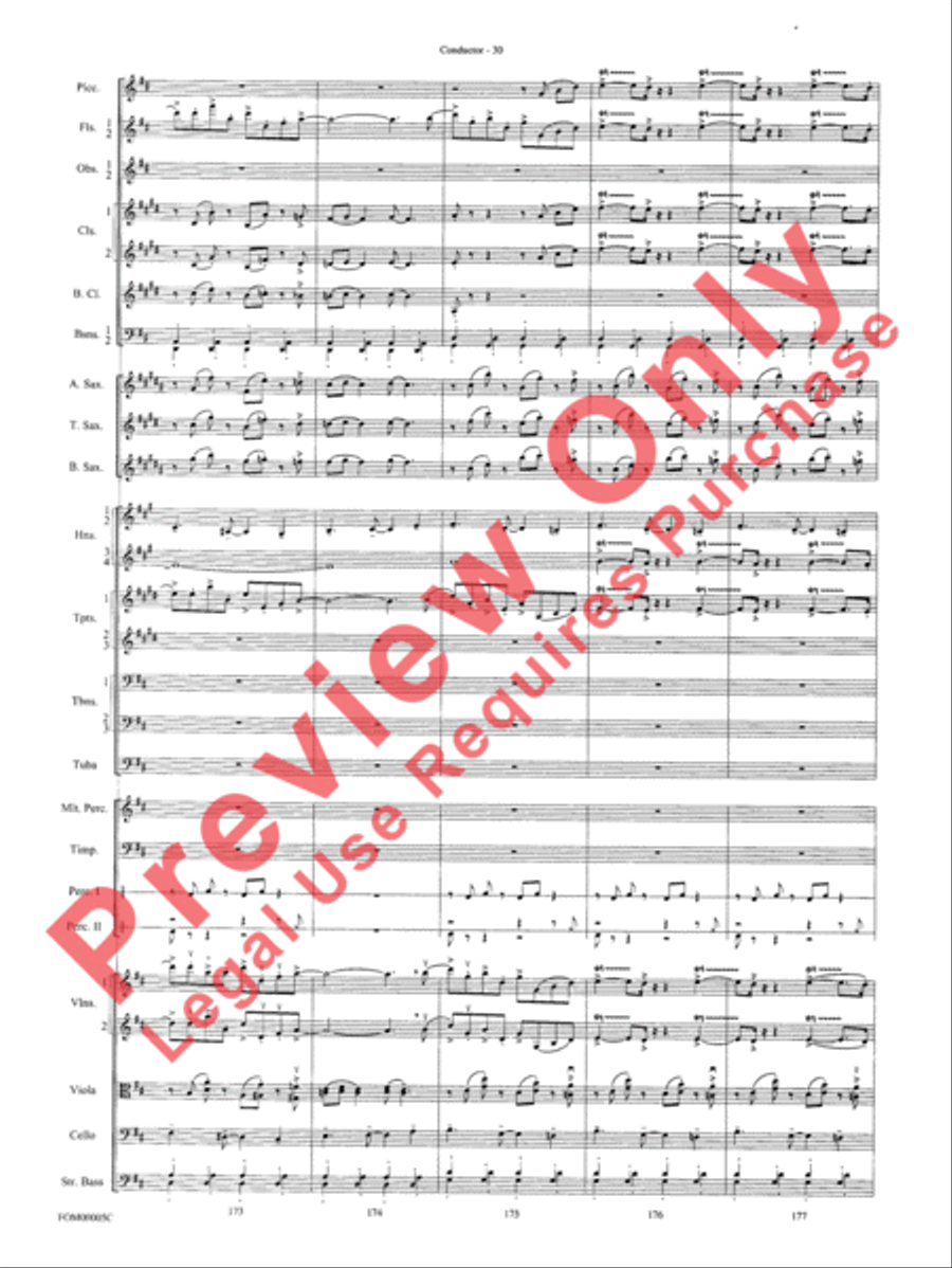 An American in Paris Suite Full Orchestra scores gallery preview page 33