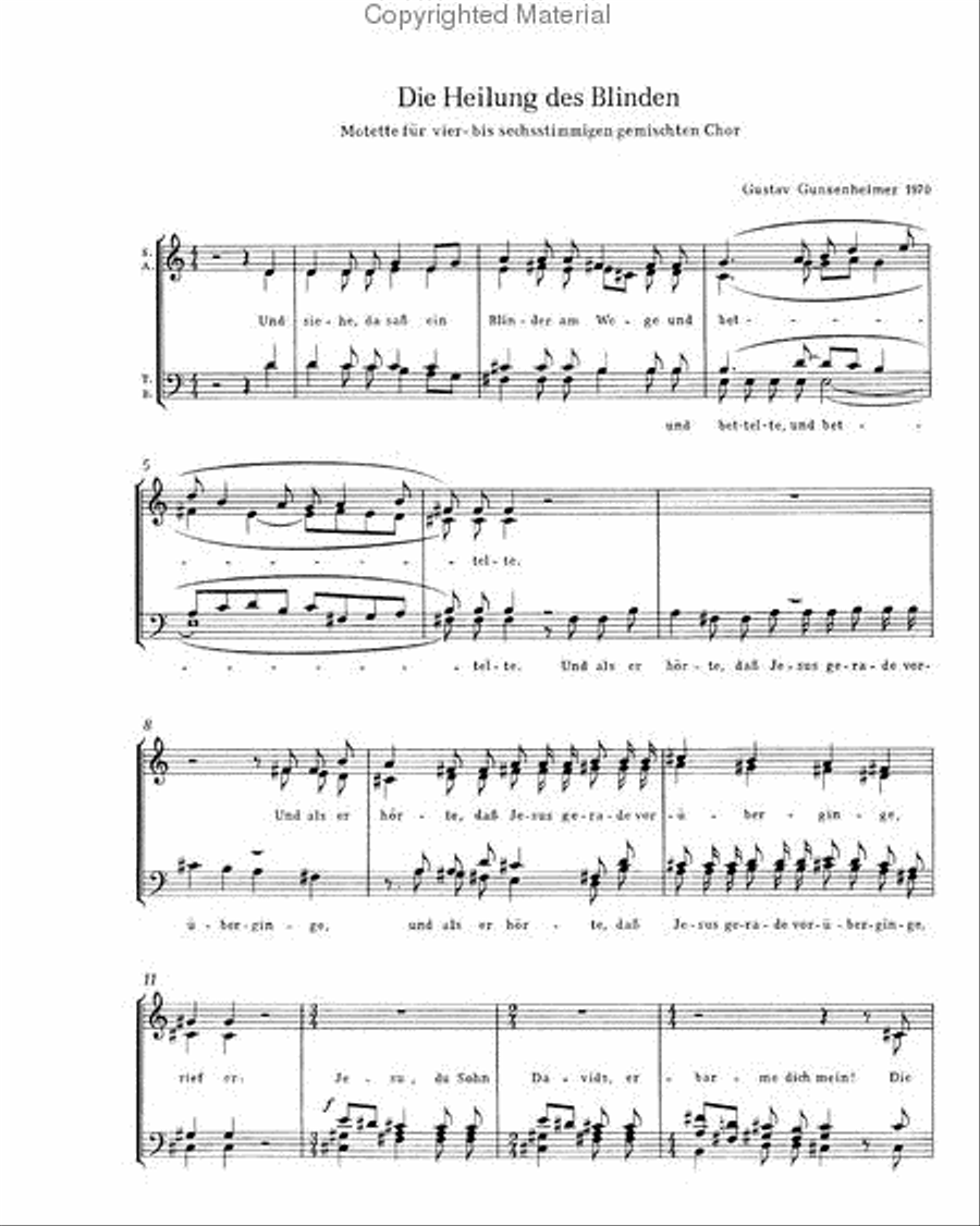 Die Heilung des Blinden 4-Part scores gallery preview page 2
