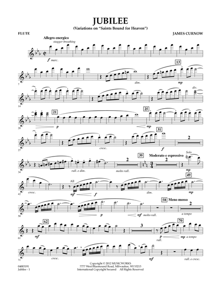 Jubilee (Variations On "Saints Bound for Heaven") - Flute
