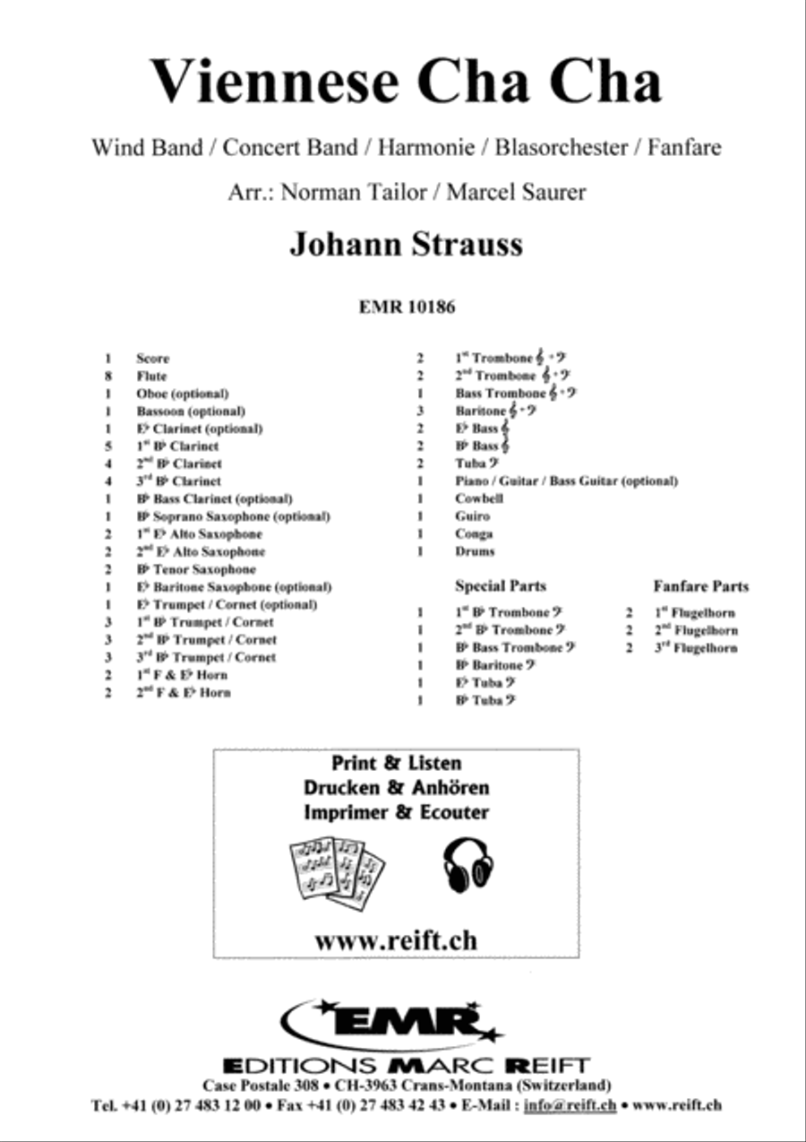 Viennese Cha Cha Concert Band scores gallery preview page 2