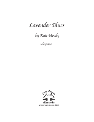 Book cover for Lavender Blues - solo piano