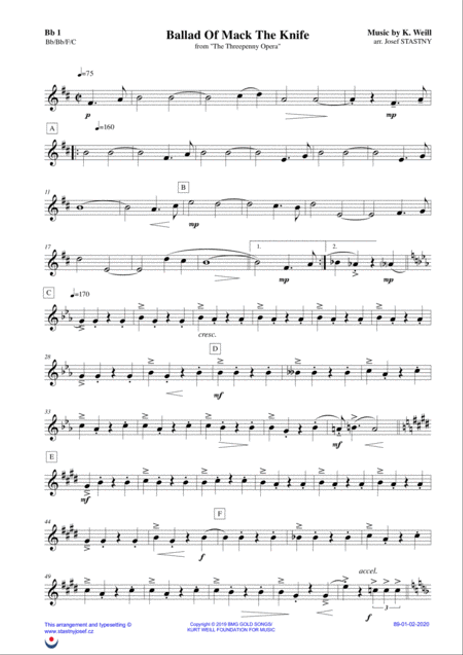 Mack The Knife Brass Ensemble scores gallery preview page 4
