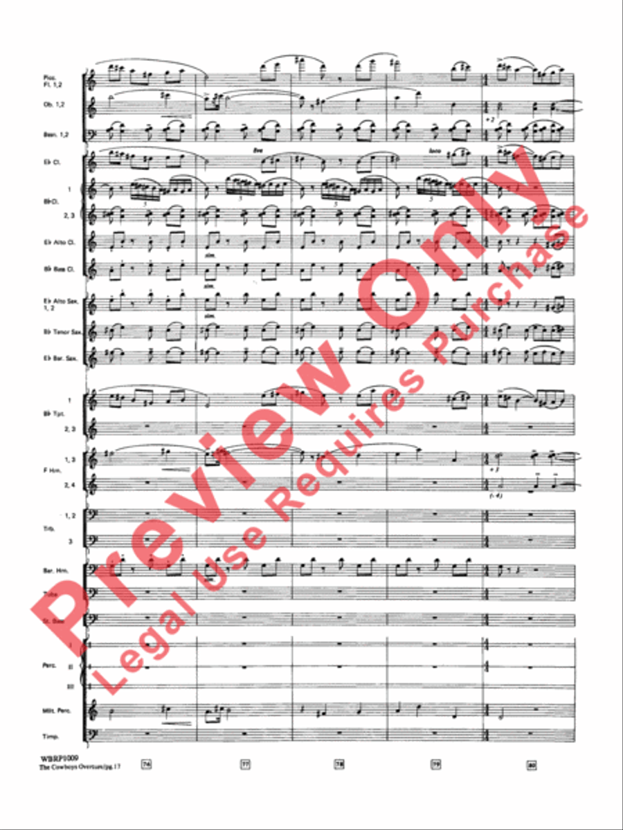The Cowboys Concert Band scores gallery preview page 18