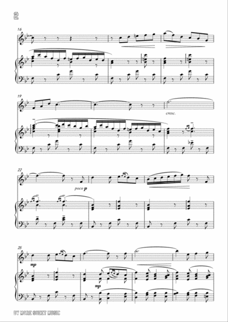 Gounod-Sérénade,for Flute and Piano Flute Solo scores gallery preview page 4