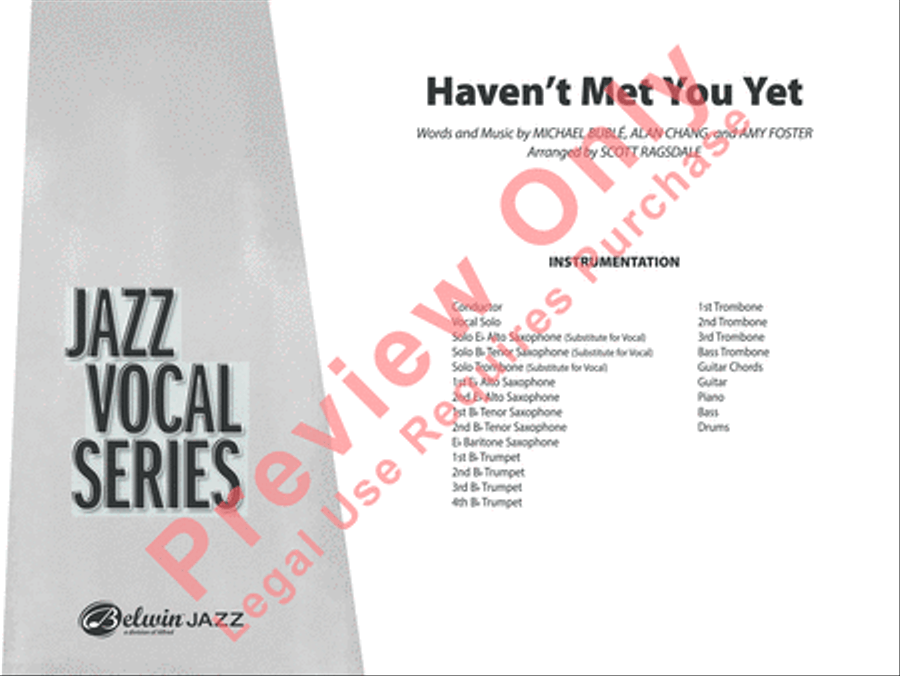 Haven't Met You Yet Jazz Ensemble scores gallery preview page 2