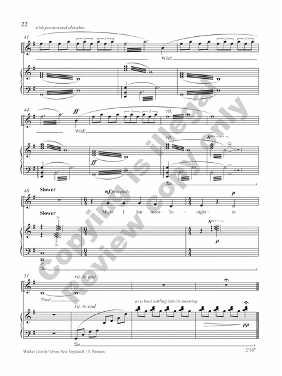 Emily! (from New England) Soprano Voice scores gallery preview page 13