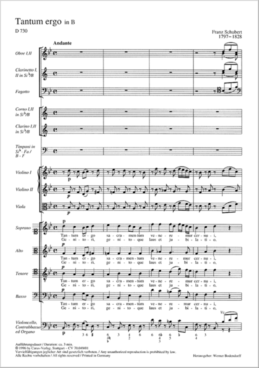 Tantum ergo in B flat major 4-Part scores gallery preview page 2
