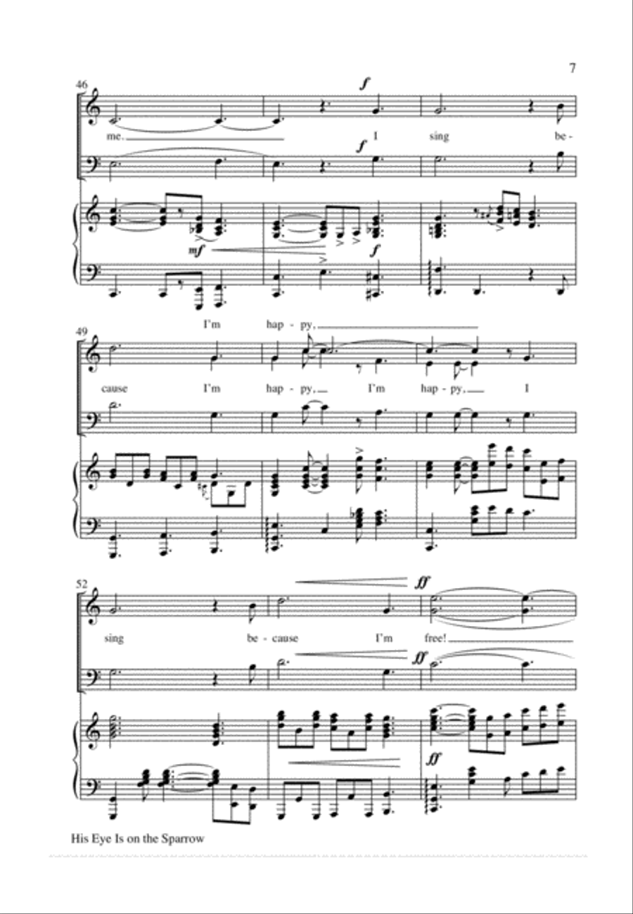 His Eye Is on the Sparrow 3-Part scores gallery preview page 8