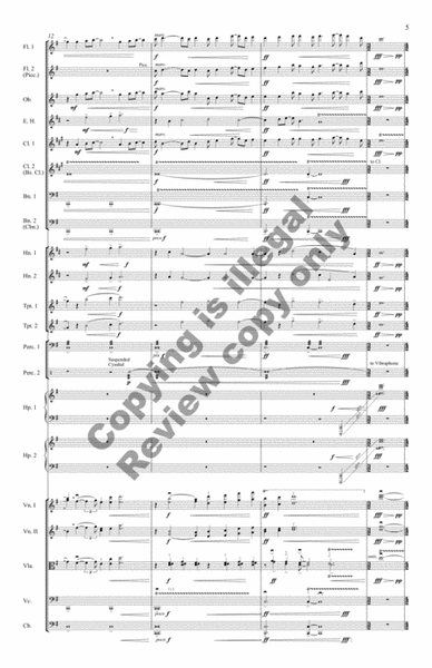 Earth, Wind, Fire: Concerto for Two Harps and Orchestra (Additional Full Score)
