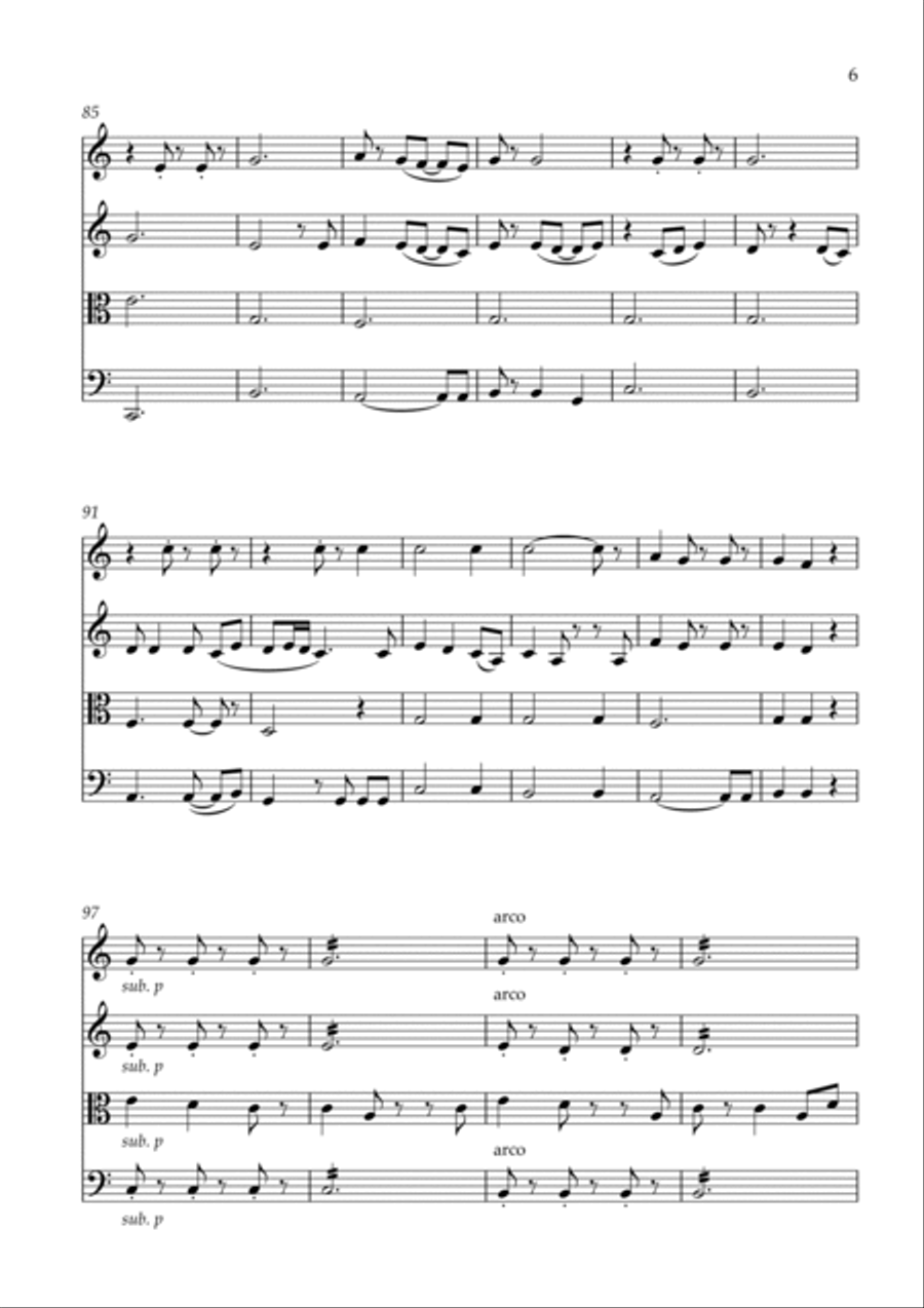 I'll Be String Quartet scores gallery preview page 6