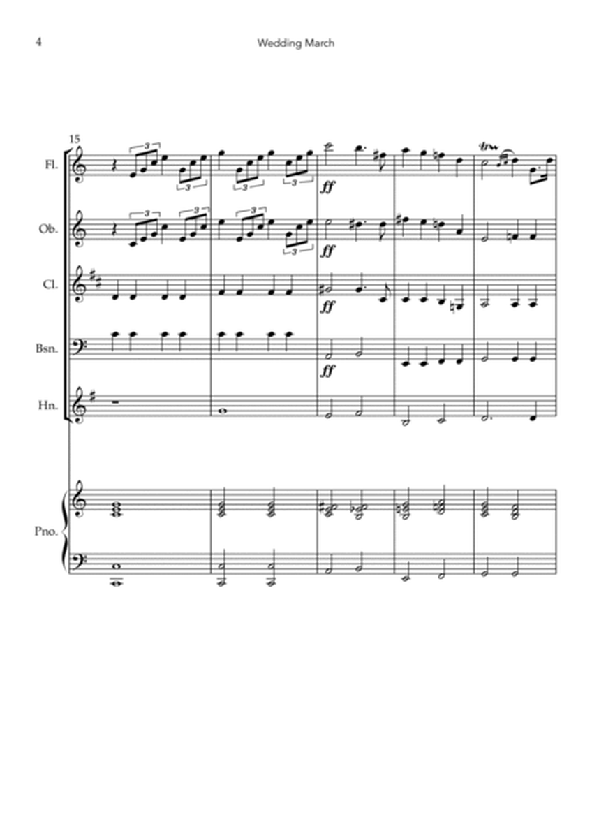 Wedding March (For Woodwind Quintet with Easy Piano) image number null