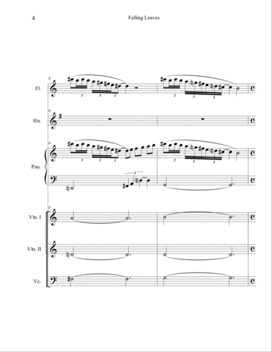 Falling Leaves Small Ensemble scores gallery preview page 4