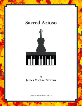 Book cover for Sacred Arioso - Violin & Piano