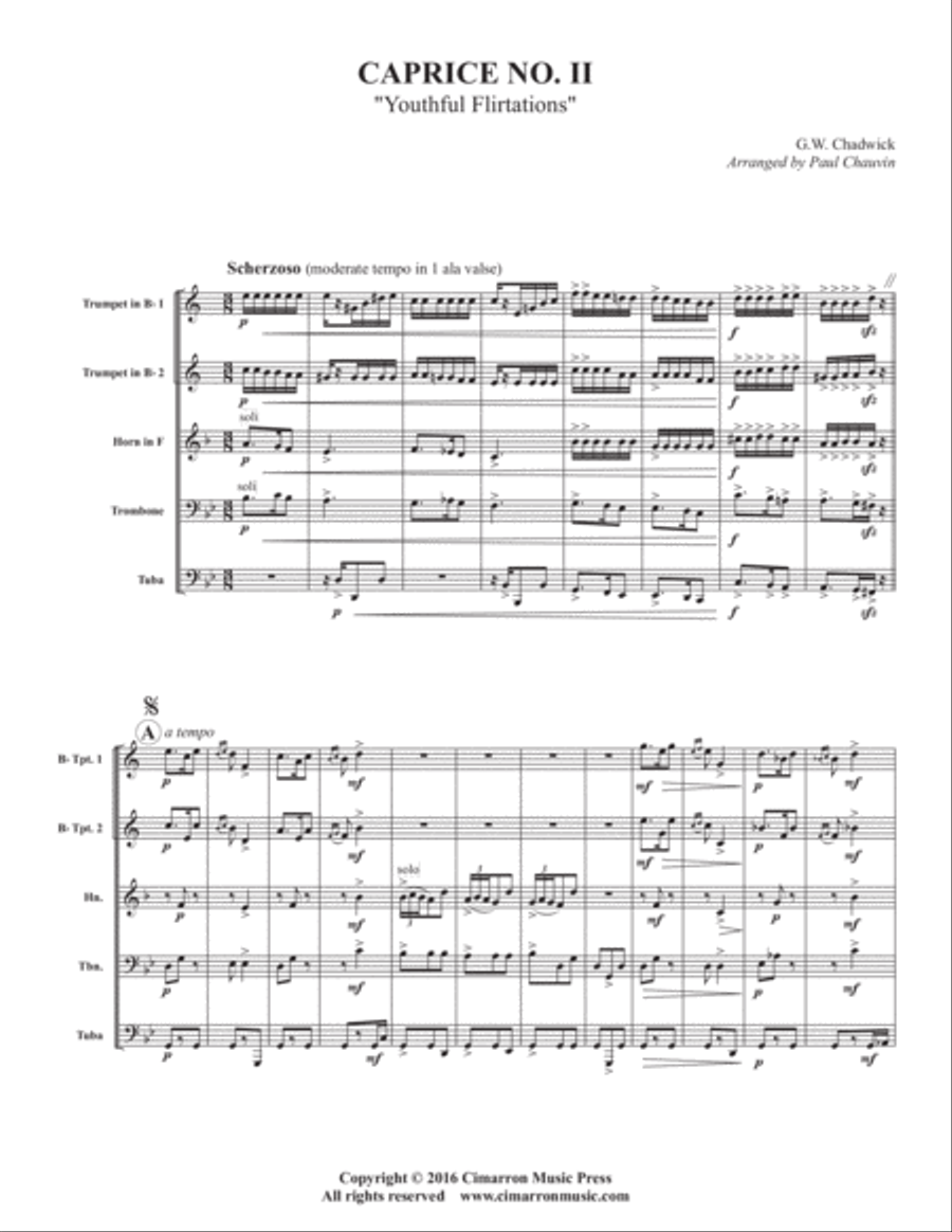 Caprice No. II Caprice No. II Brass Quintet scores gallery preview page 2
