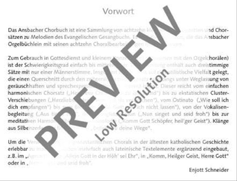 Ansbacher Chorbuch 4-Part scores gallery preview page 5