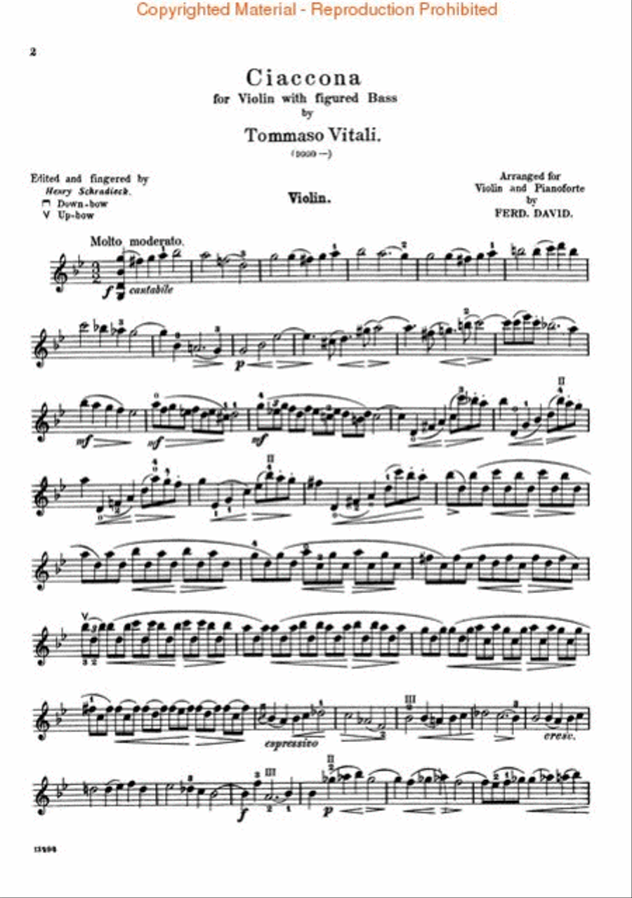 Ciaccona Ciaccona Violin Solo scores gallery preview page 4
