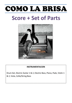 Como la Brisa - Jesús Adrián Romero Score + Set of Parts