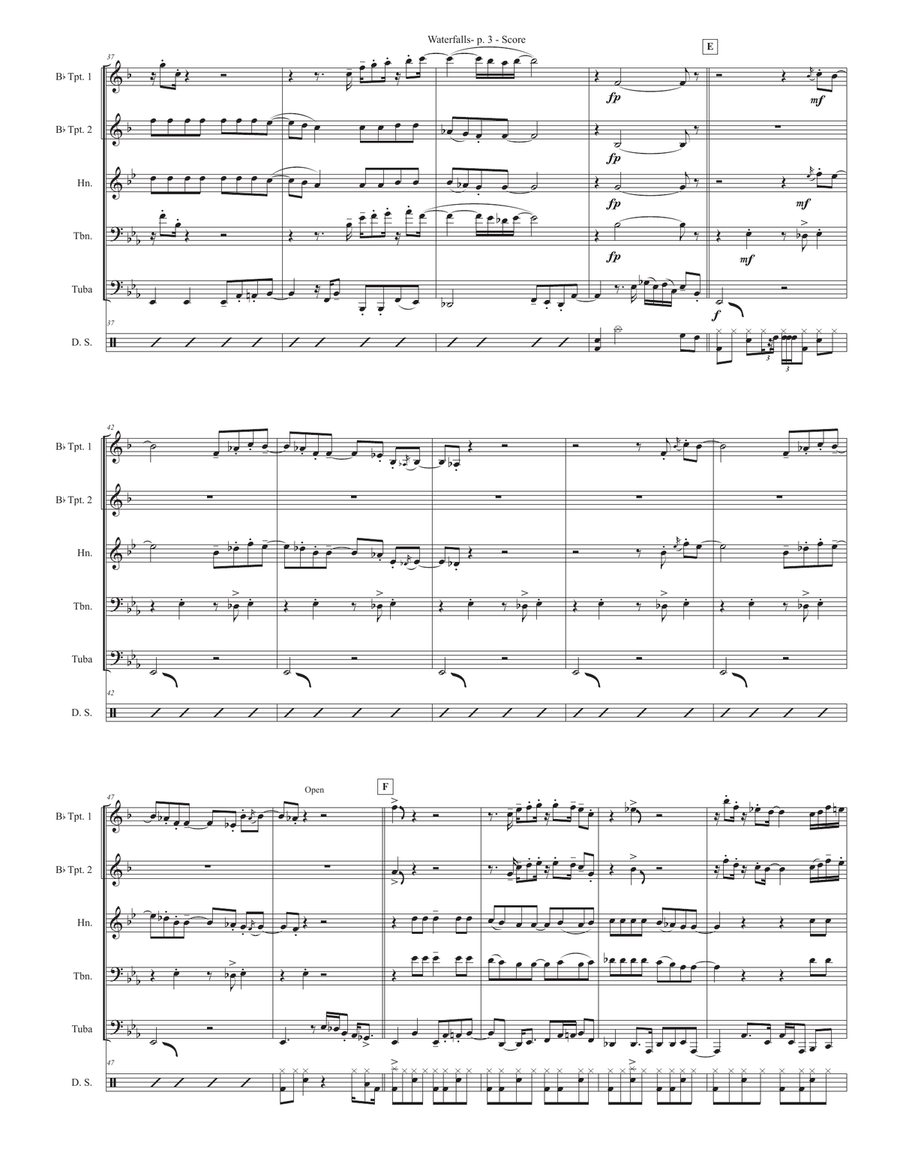 Waterfalls Waterfalls Brass Ensemble scores gallery preview page 3