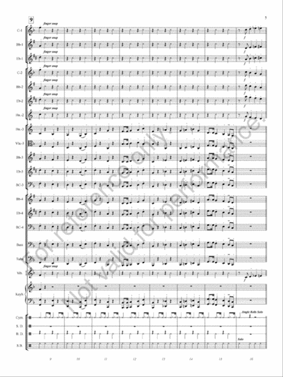 Jingle Jazz Concert Band scores gallery preview page 6